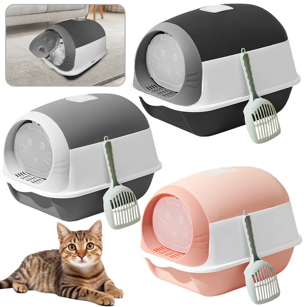 Cat Litter Box with Scoop  Large & Comfortable