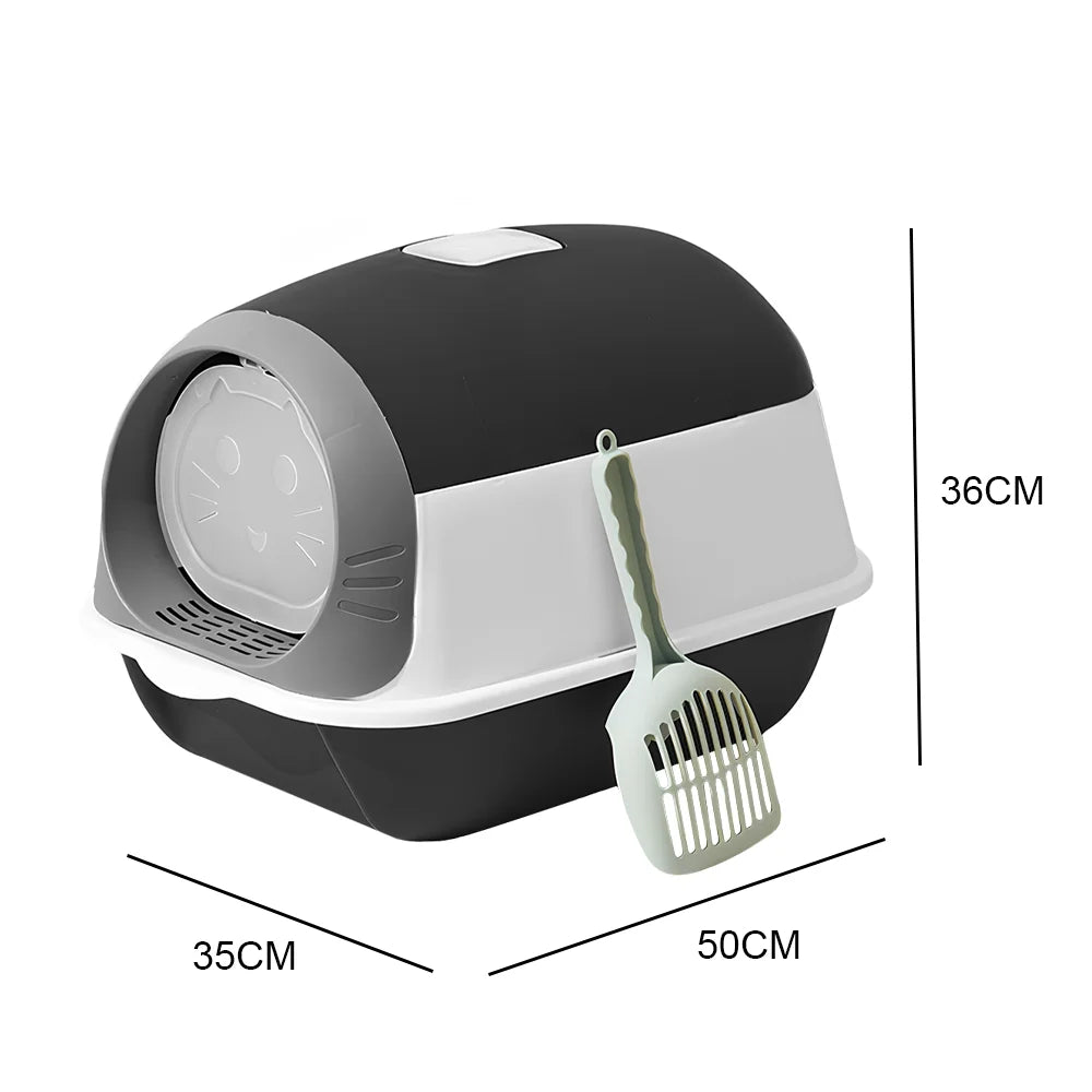 Cat Litter Box with Scoop  Large & Comfortable