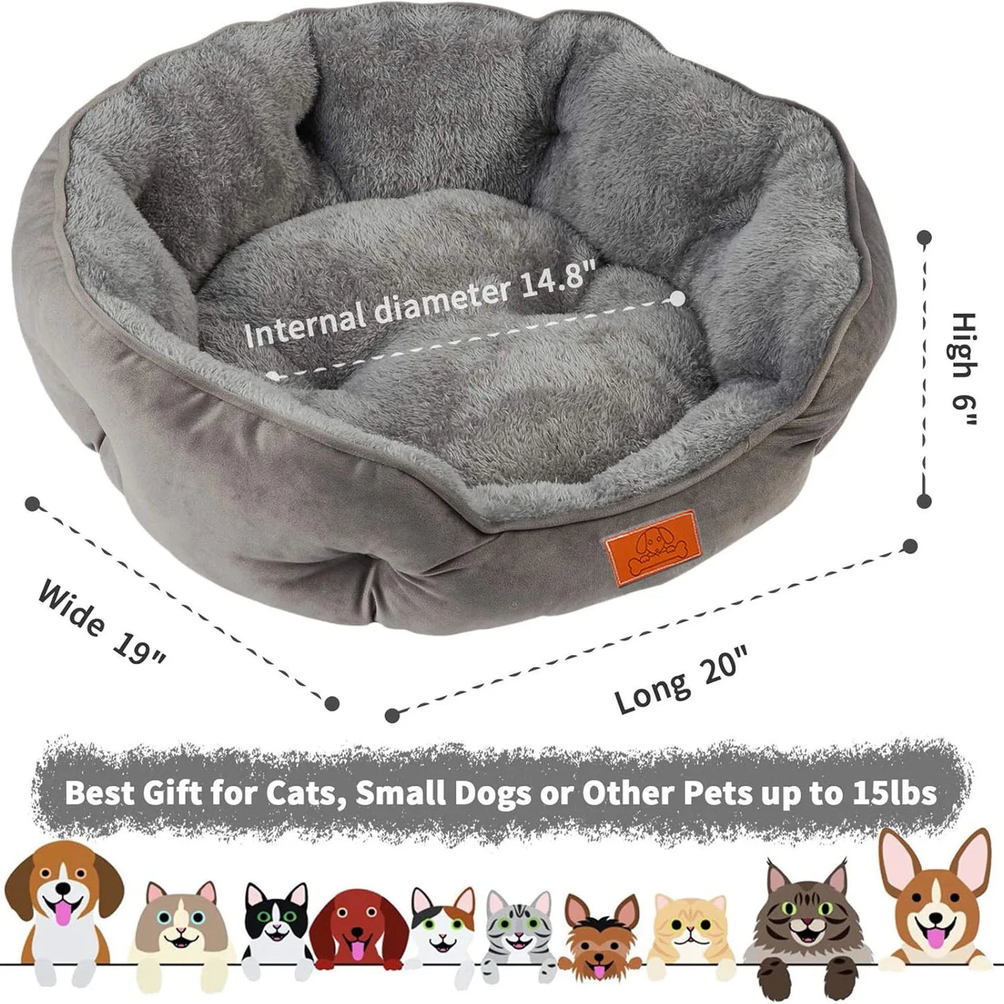 Soft Pet Bed for Dogs & Cats