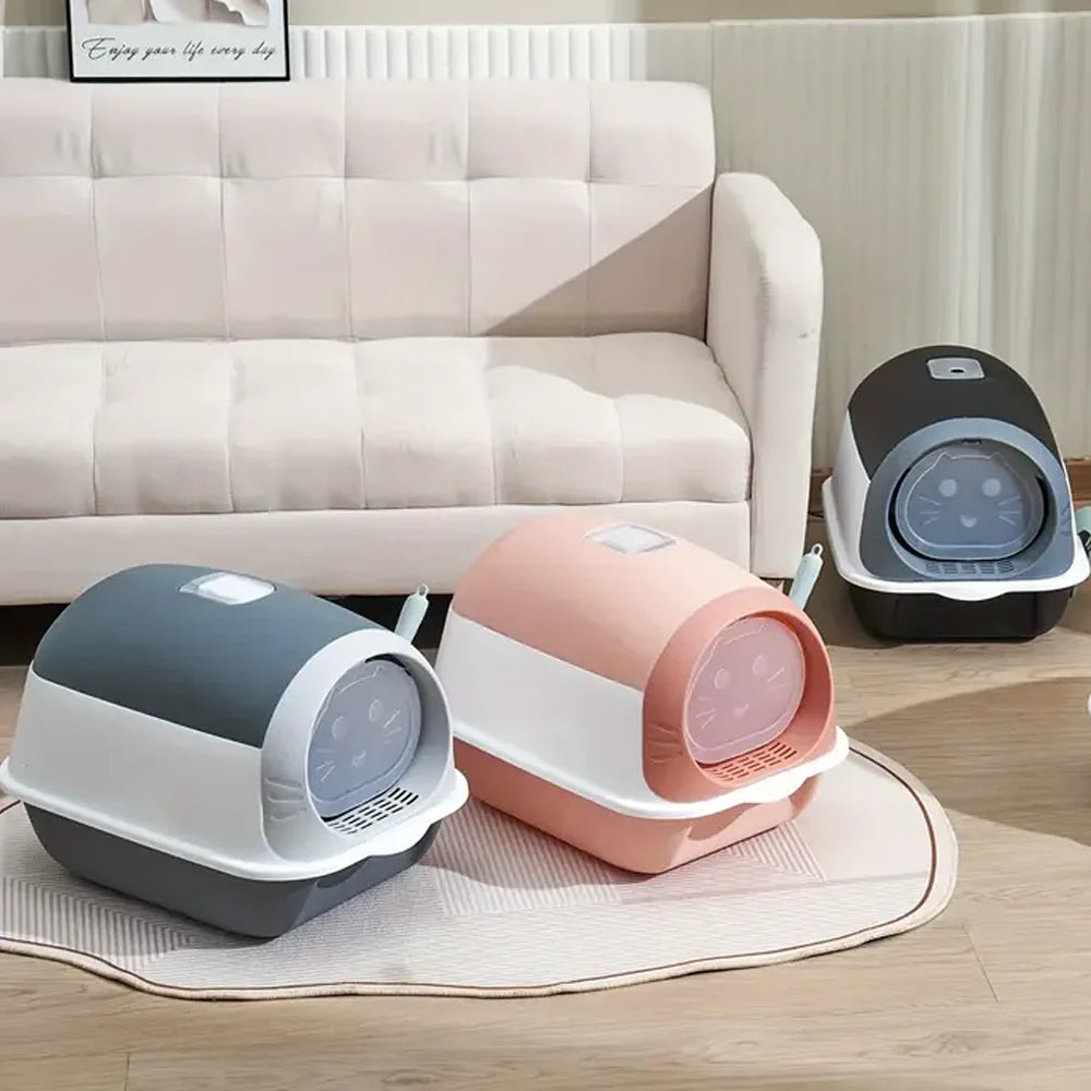 Cat Litter Box with Scoop  Large & Comfortable